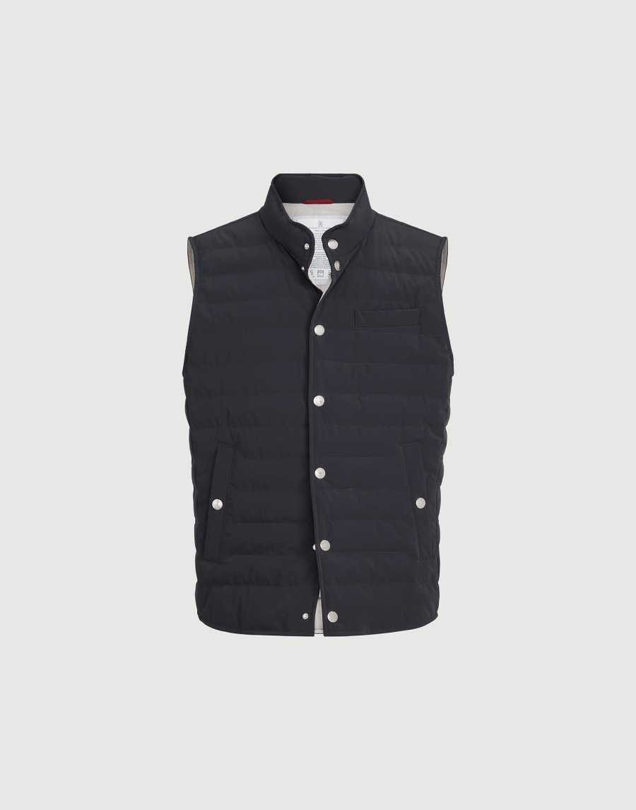 Пуховик из тафты Темно-Синий Мужчина - Brunello Cucinelli