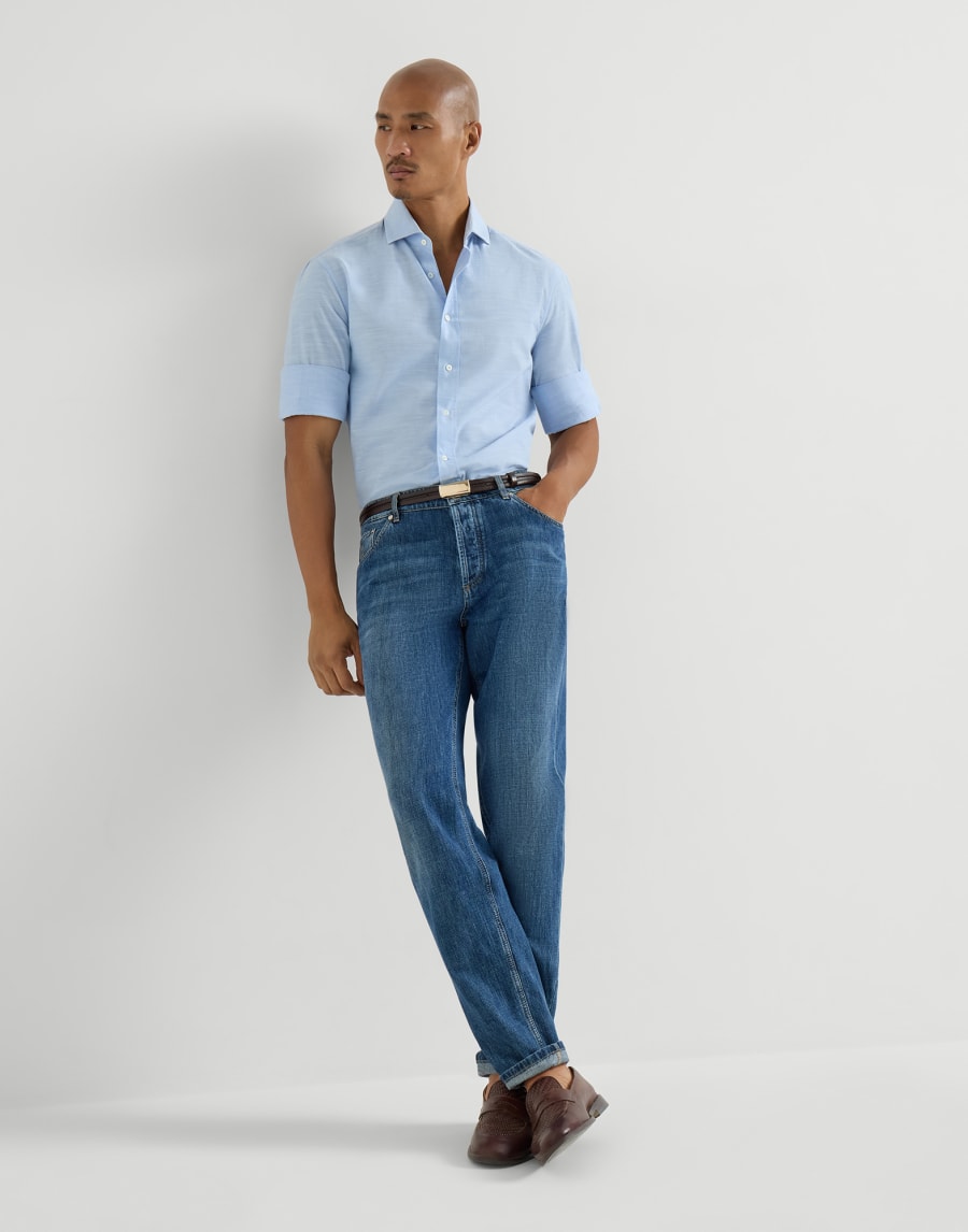 Lightweight denim trousers Medium Denim Man - Brunello Cucinelli