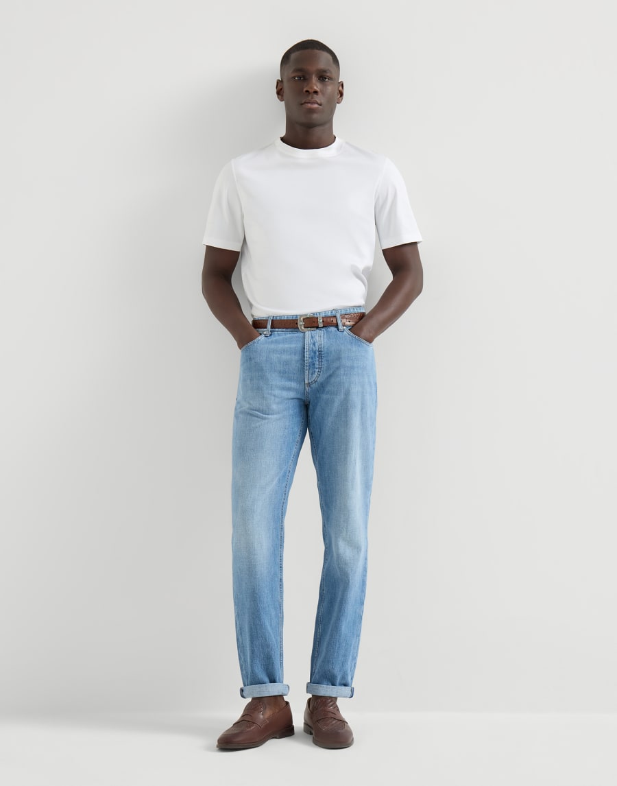Lightweight denim trousers Light Denim Man - Brunello Cucinelli