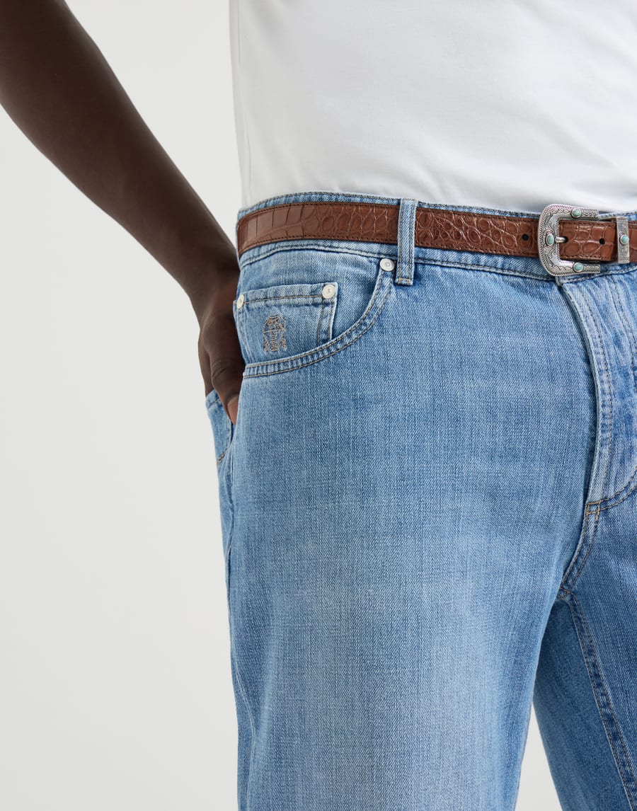 Lightweight denim trousers Light Denim Man - Brunello Cucinelli