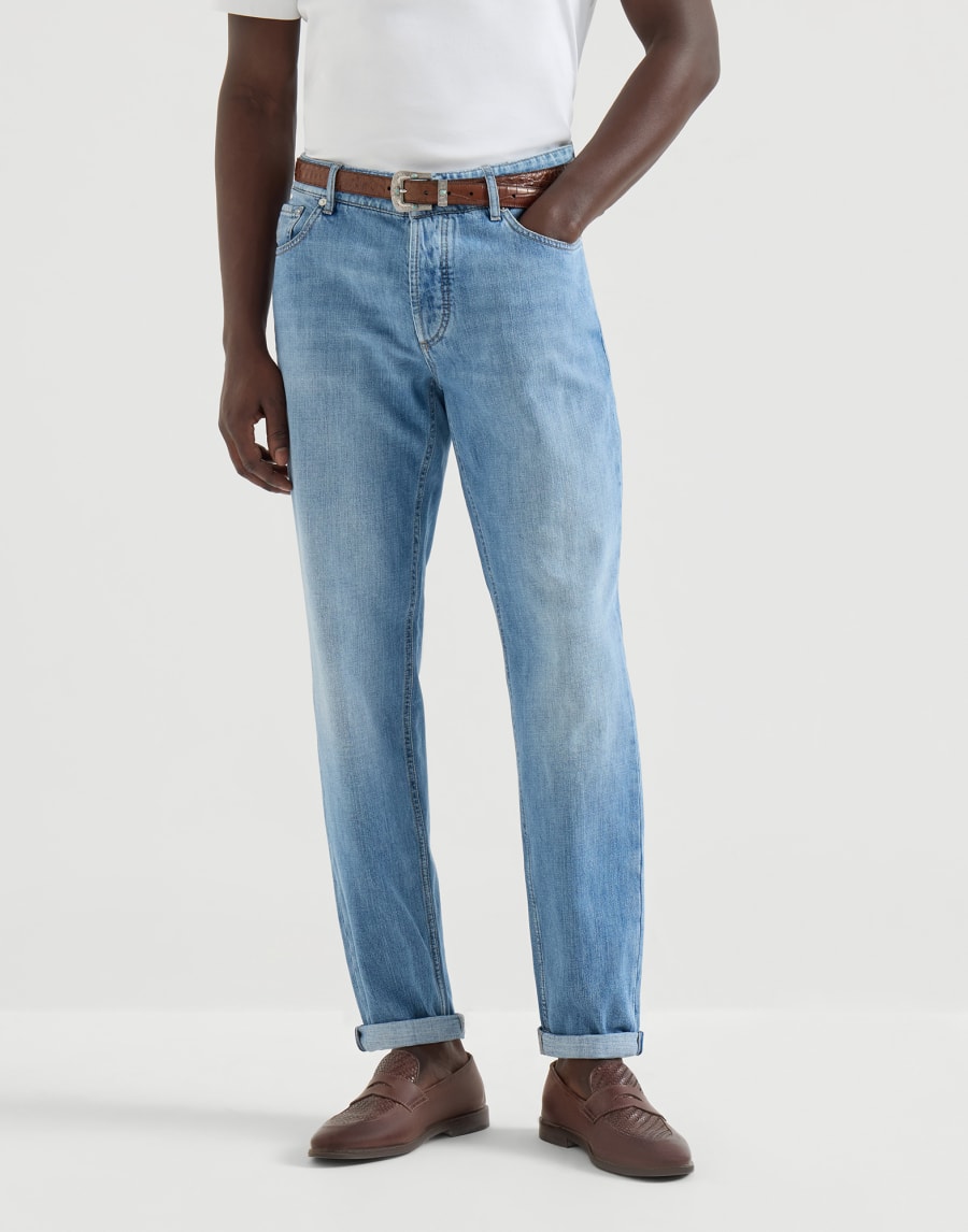 Lightweight denim trousers Light Denim Man - Brunello Cucinelli