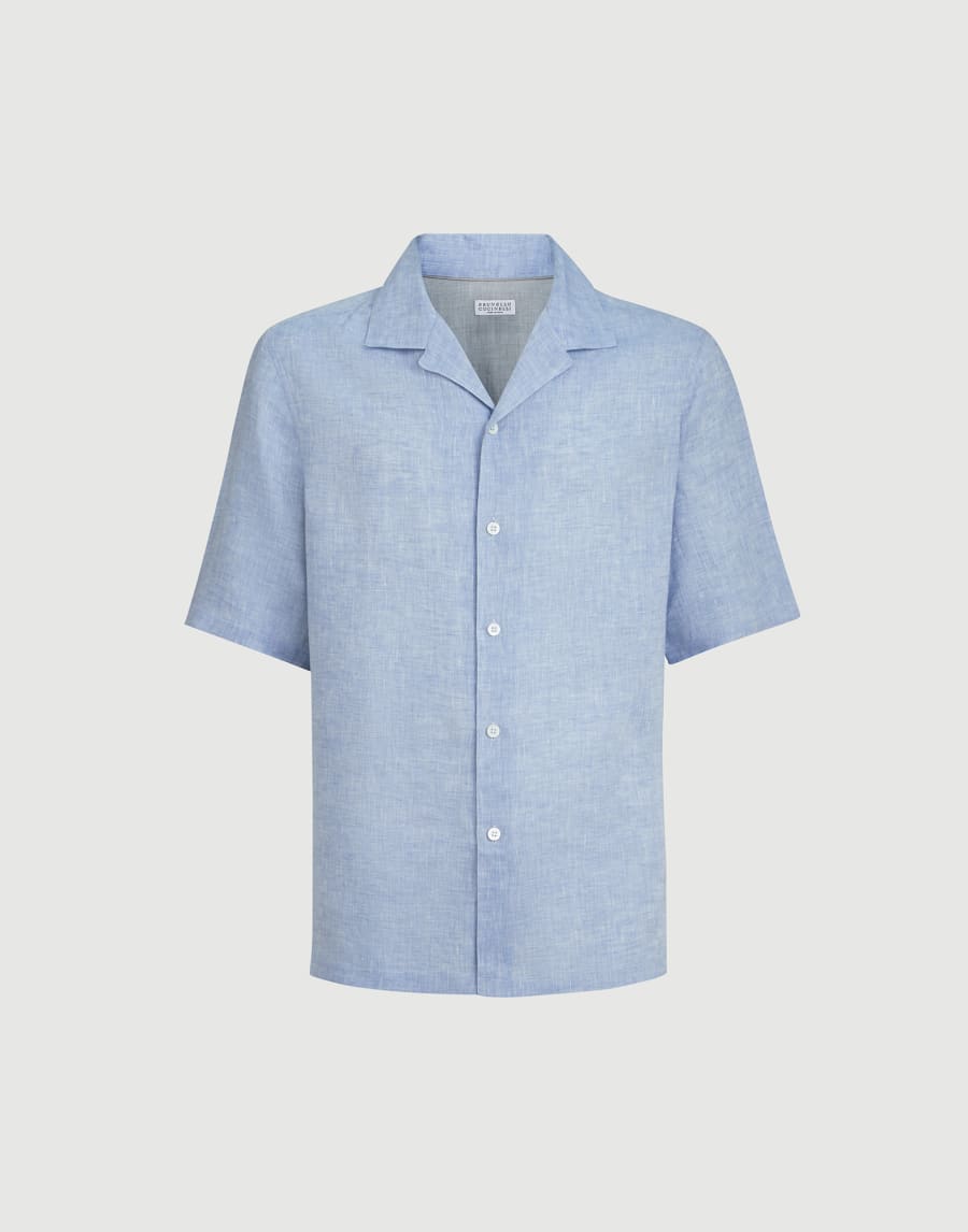 Short sleeve shirt Sky Blue Man - Brunello Cucinelli