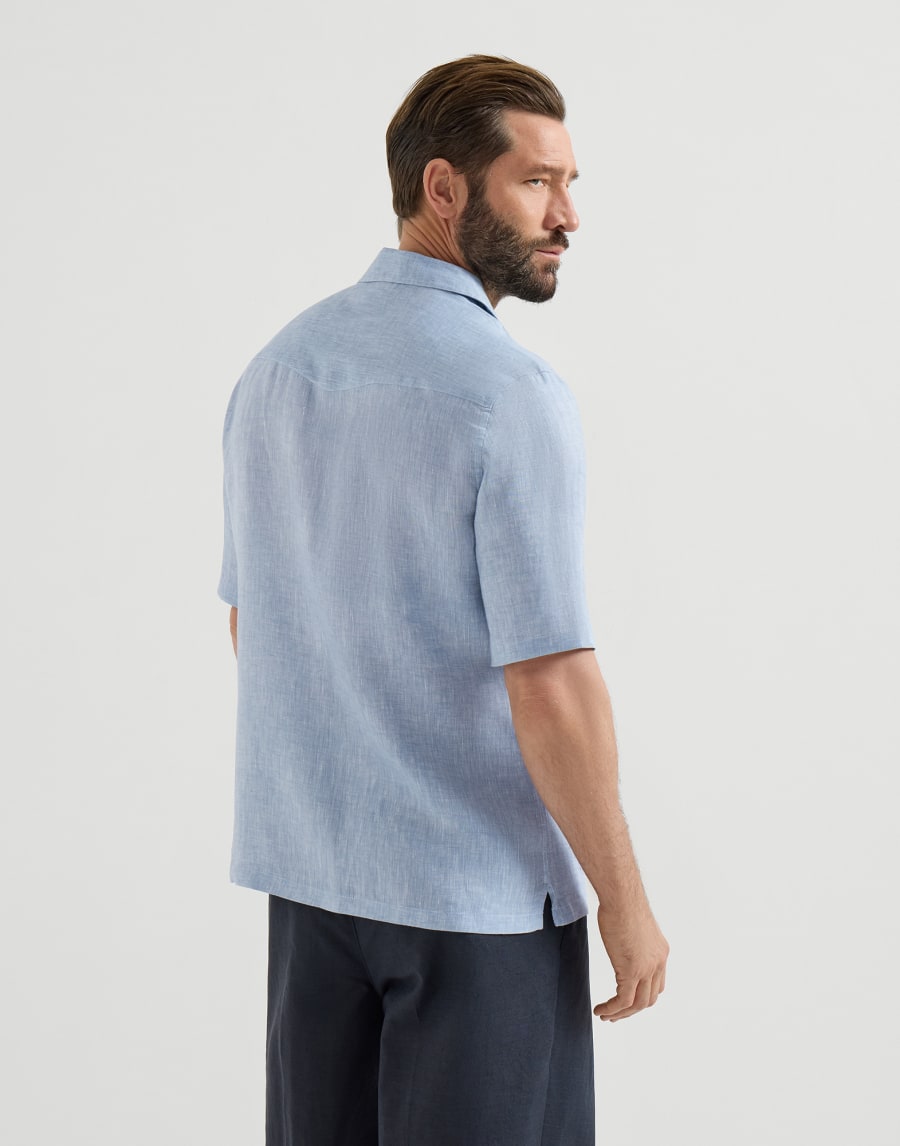 Short sleeve shirt Sky Blue Man - Brunello Cucinelli