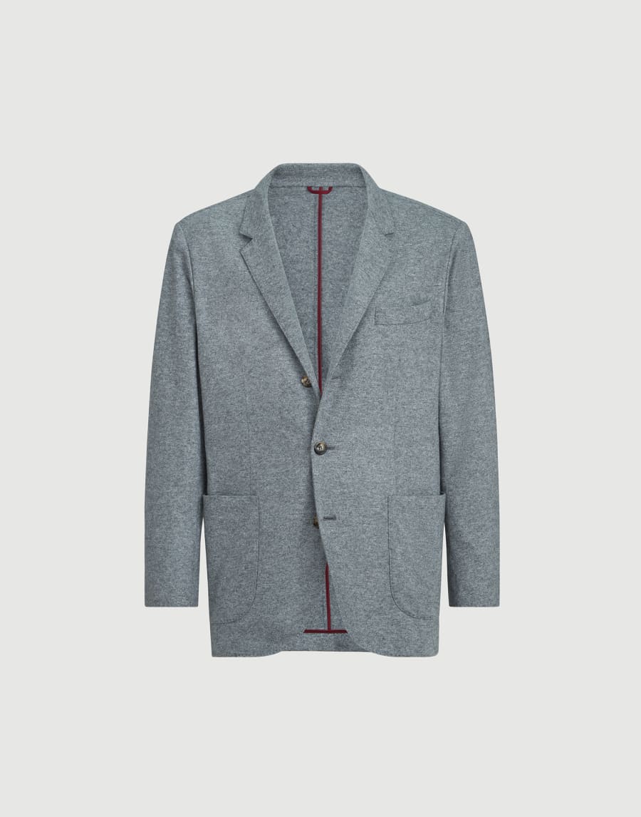 Cashmere jersey blazer Graphite Man - Brunello Cucinelli