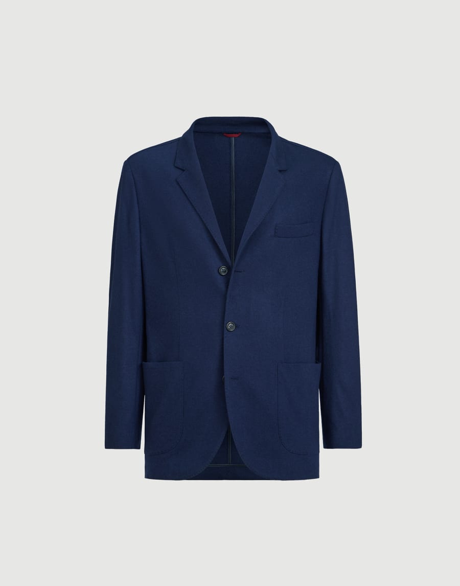 Cashmere jersey blazer Cobalt Man - Brunello Cucinelli
