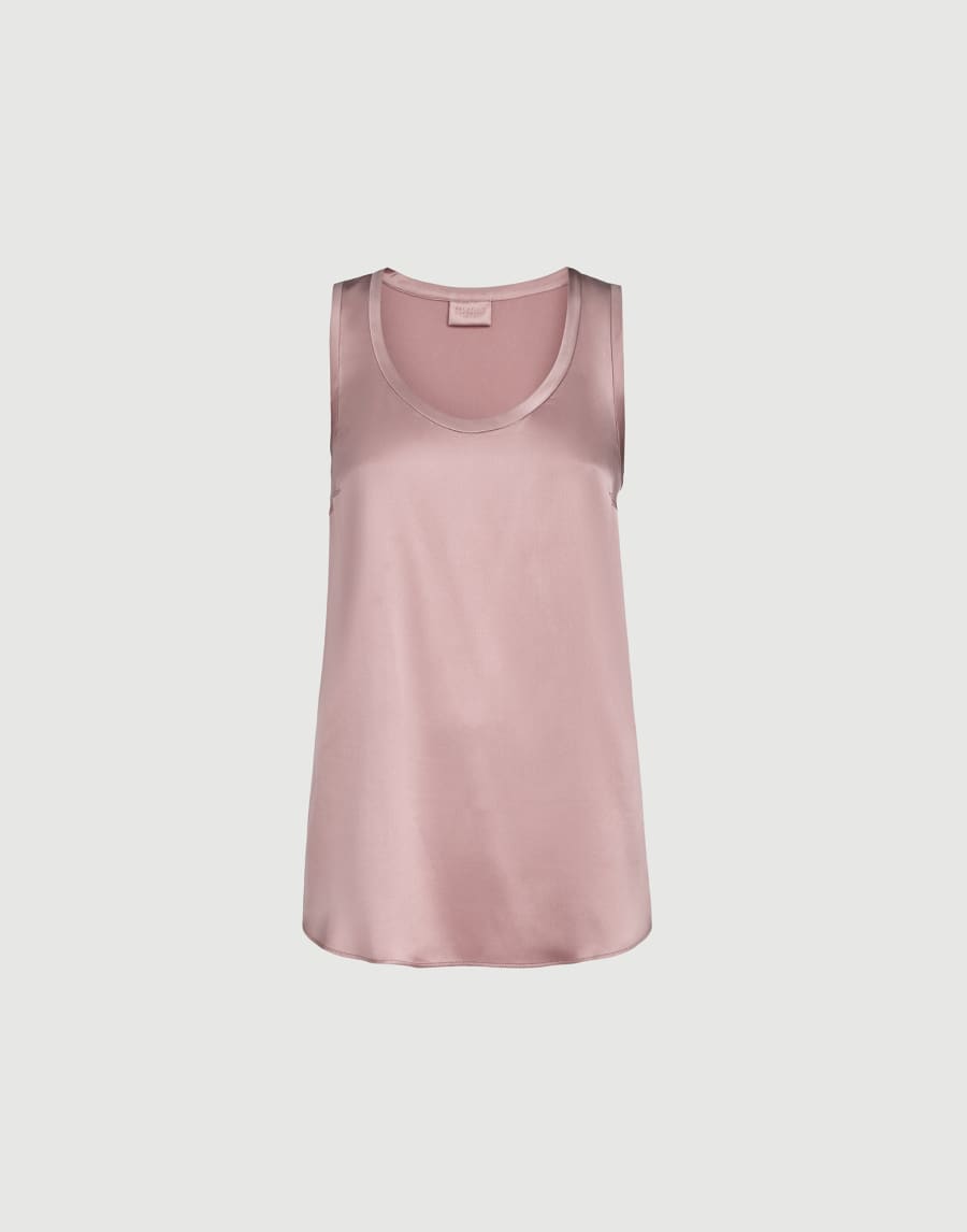 Satin top Antique Pink Woman - Brunello Cucinelli