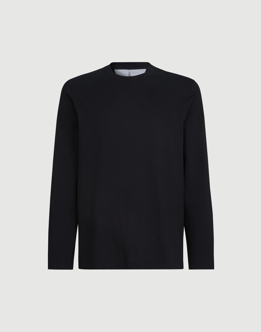 コットンジャージー Tシャツ ブラック メンズ - Brunello Cucinelli