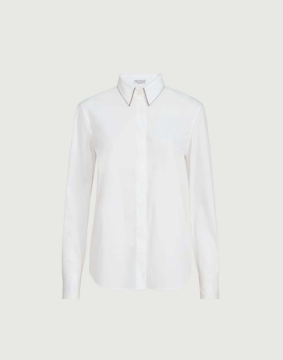 Shirt with monili White Woman - Brunello Cucinelli
