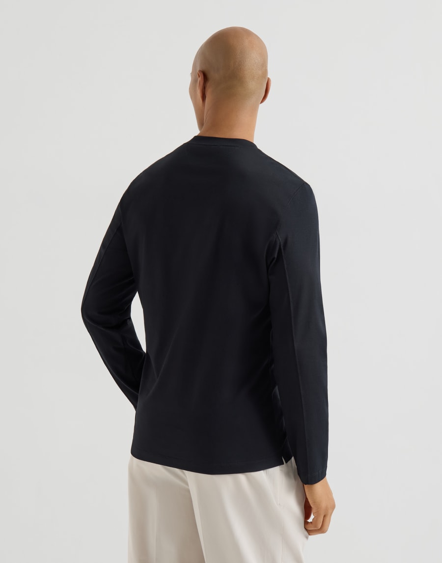 コットンジャージー Tシャツ ブラック メンズ - Brunello Cucinelli