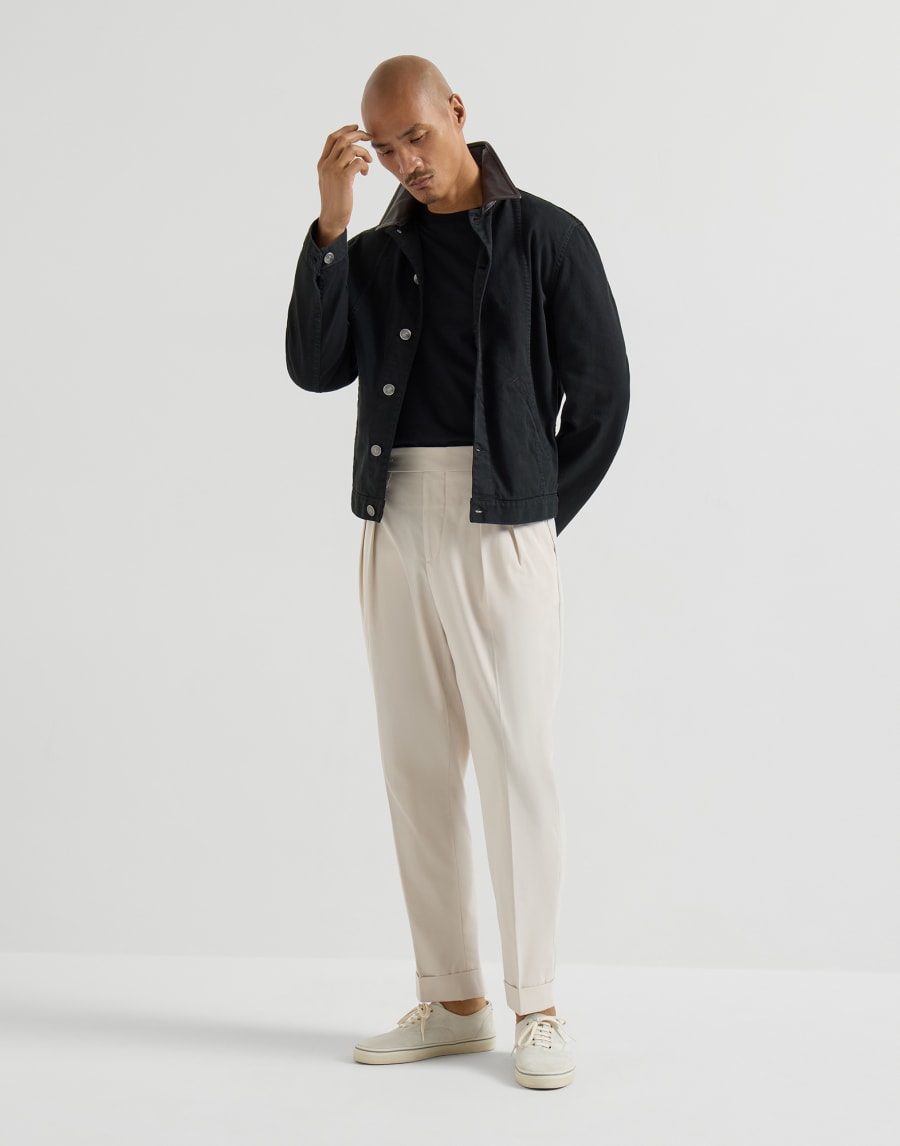 コットンジャージー Tシャツ ブラック メンズ - Brunello Cucinelli