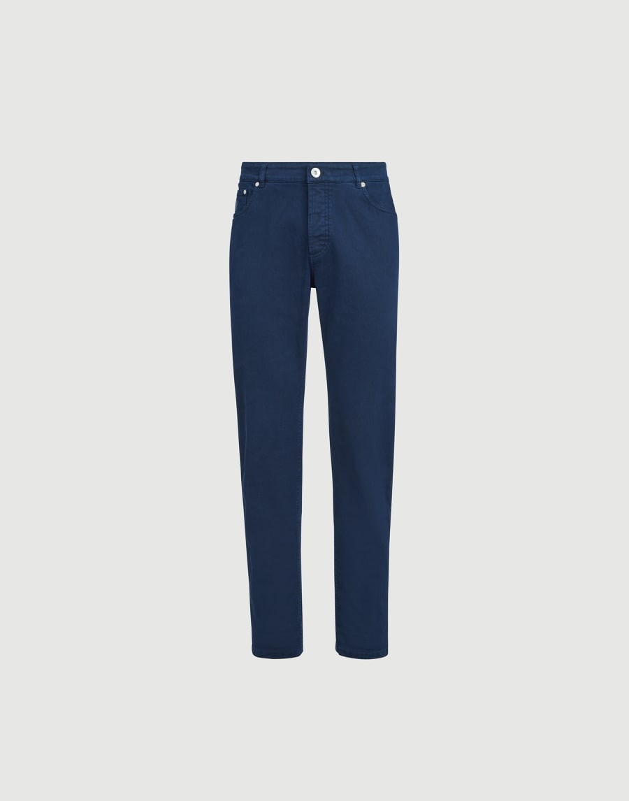 Lightweight denim trousers Navy Blue Man - Brunello Cucinelli
