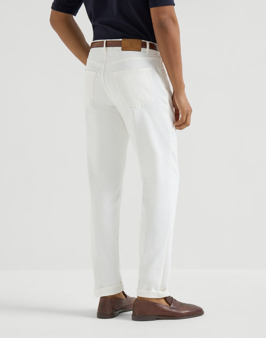 Брюки из легкого денима Снег Мужчина - Brunello Cucinelli