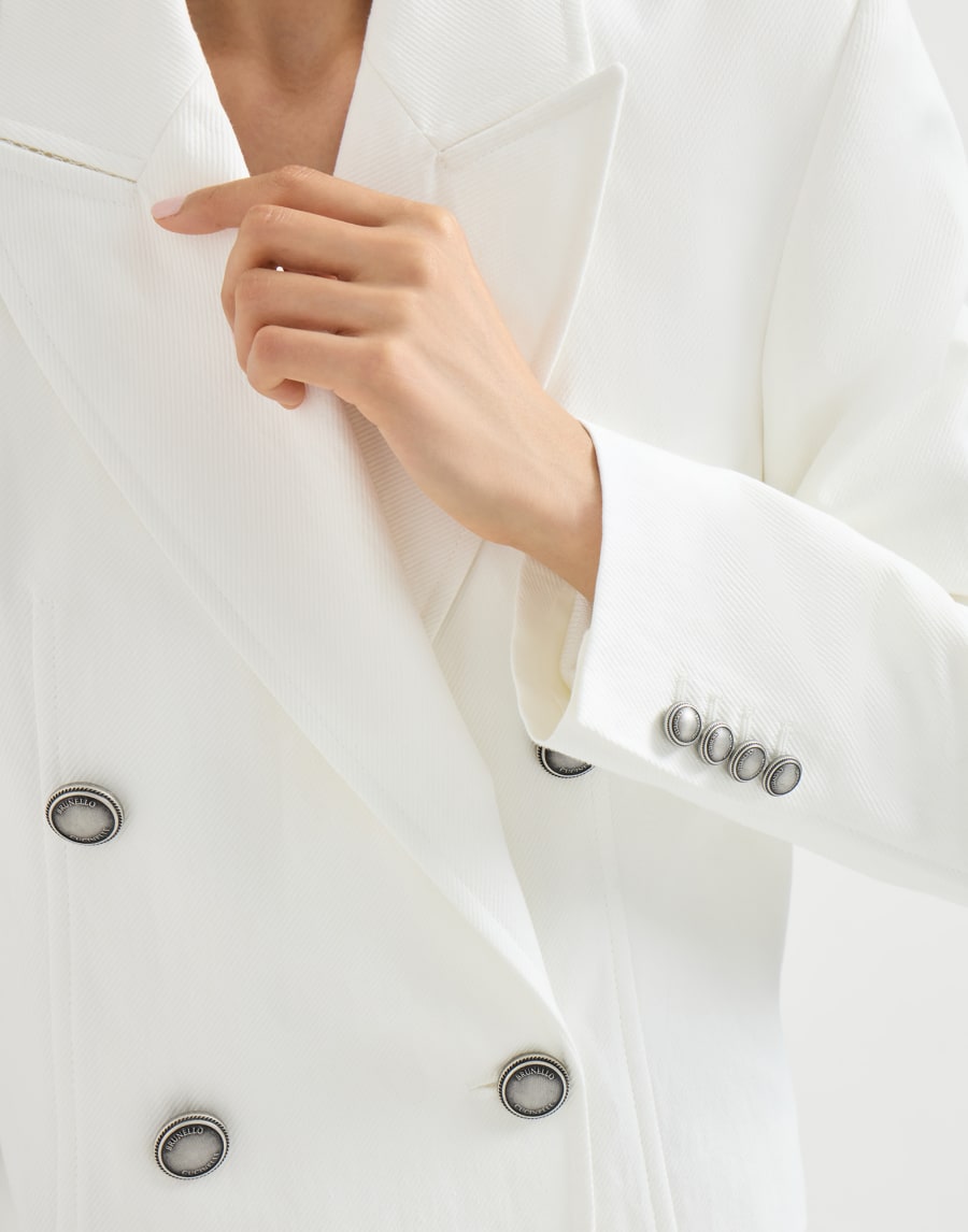 Blazer with monili White Woman - Brunello Cucinelli
