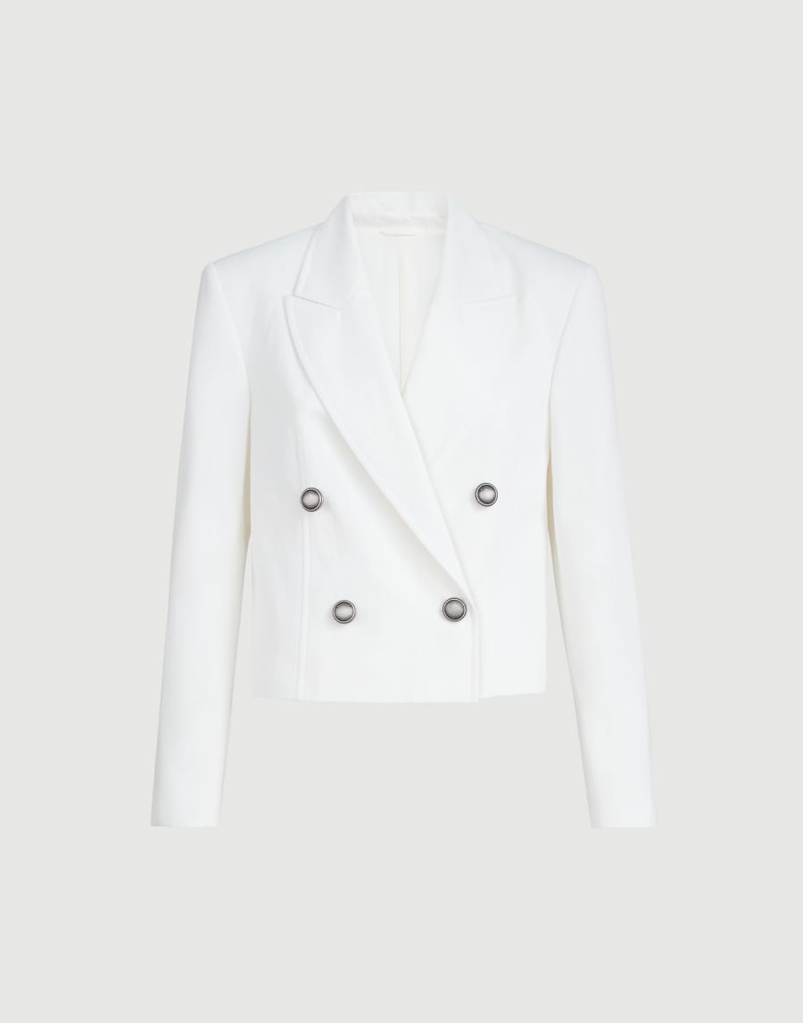 Blazer with monili White Woman - Brunello Cucinelli