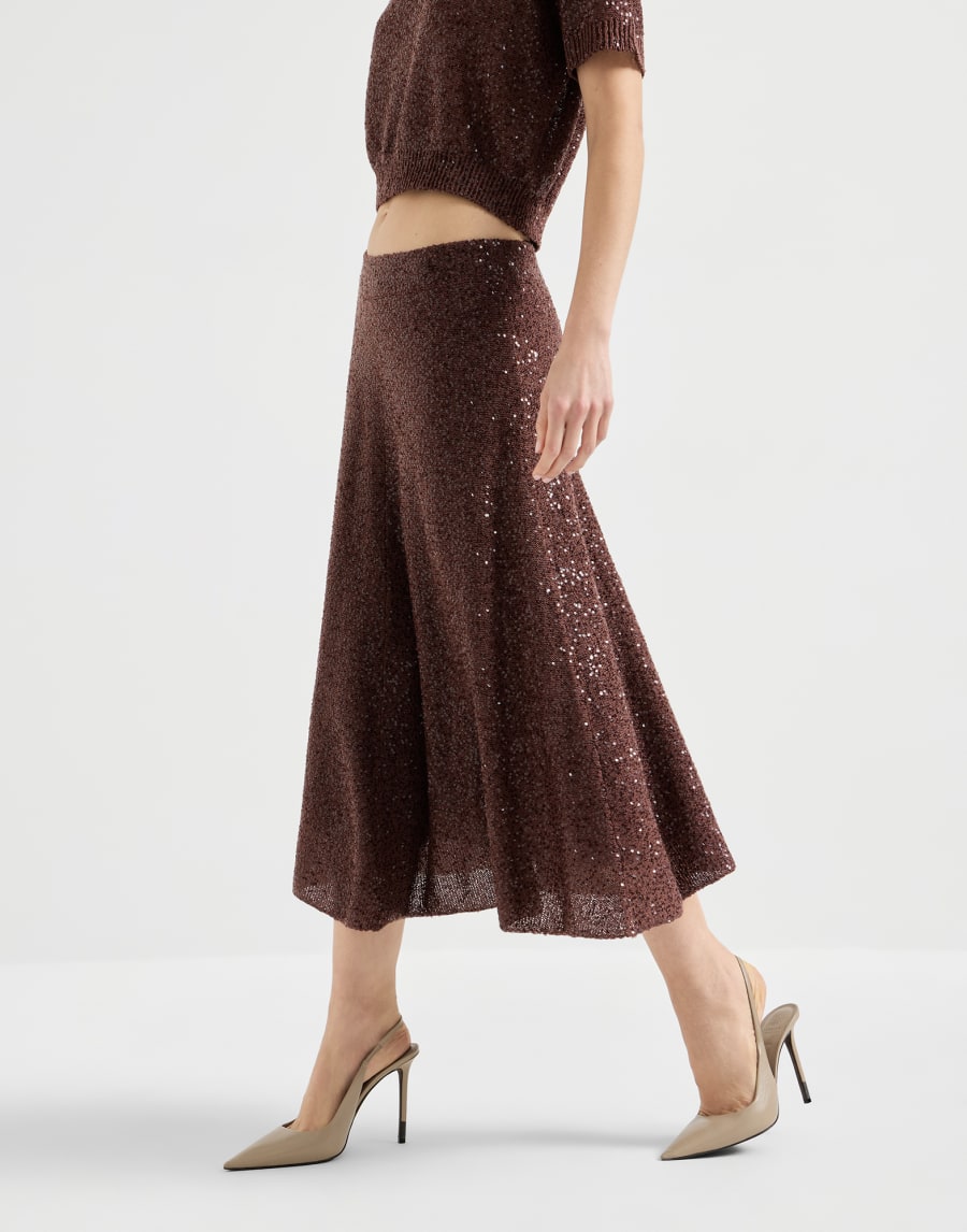 Knitted skirt Bordeaux Woman - Brunello Cucinelli