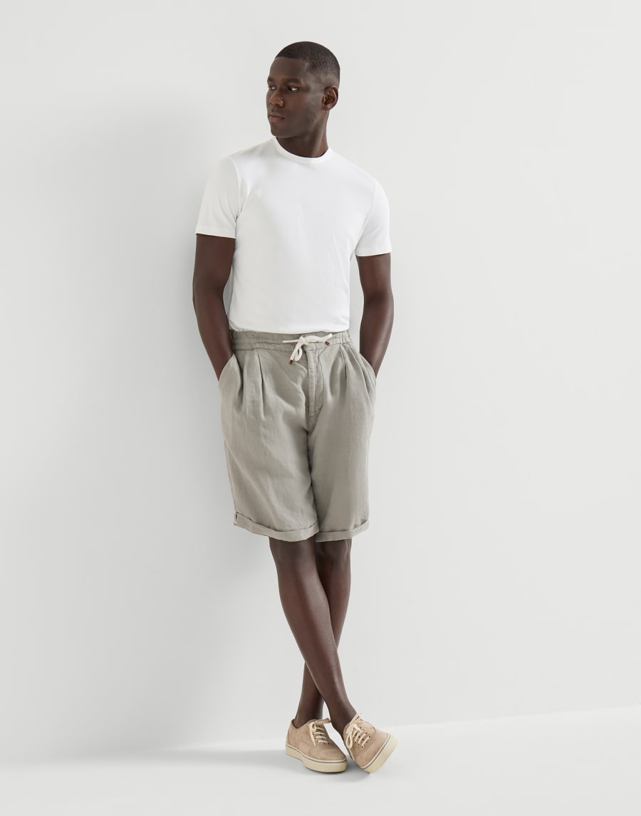 Bermudas de gabardina Khaki Hombre - Brunello Cucinelli