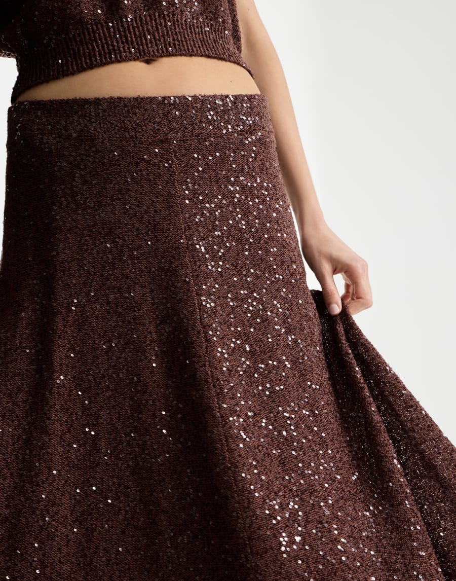 Knitted skirt Bordeaux Woman - Brunello Cucinelli