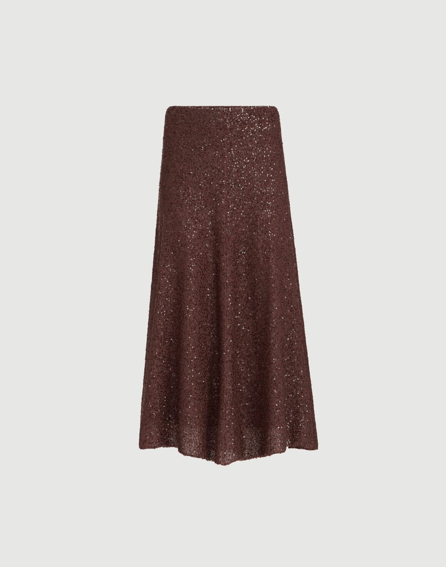 Knitted skirt Bordeaux Woman - Brunello Cucinelli