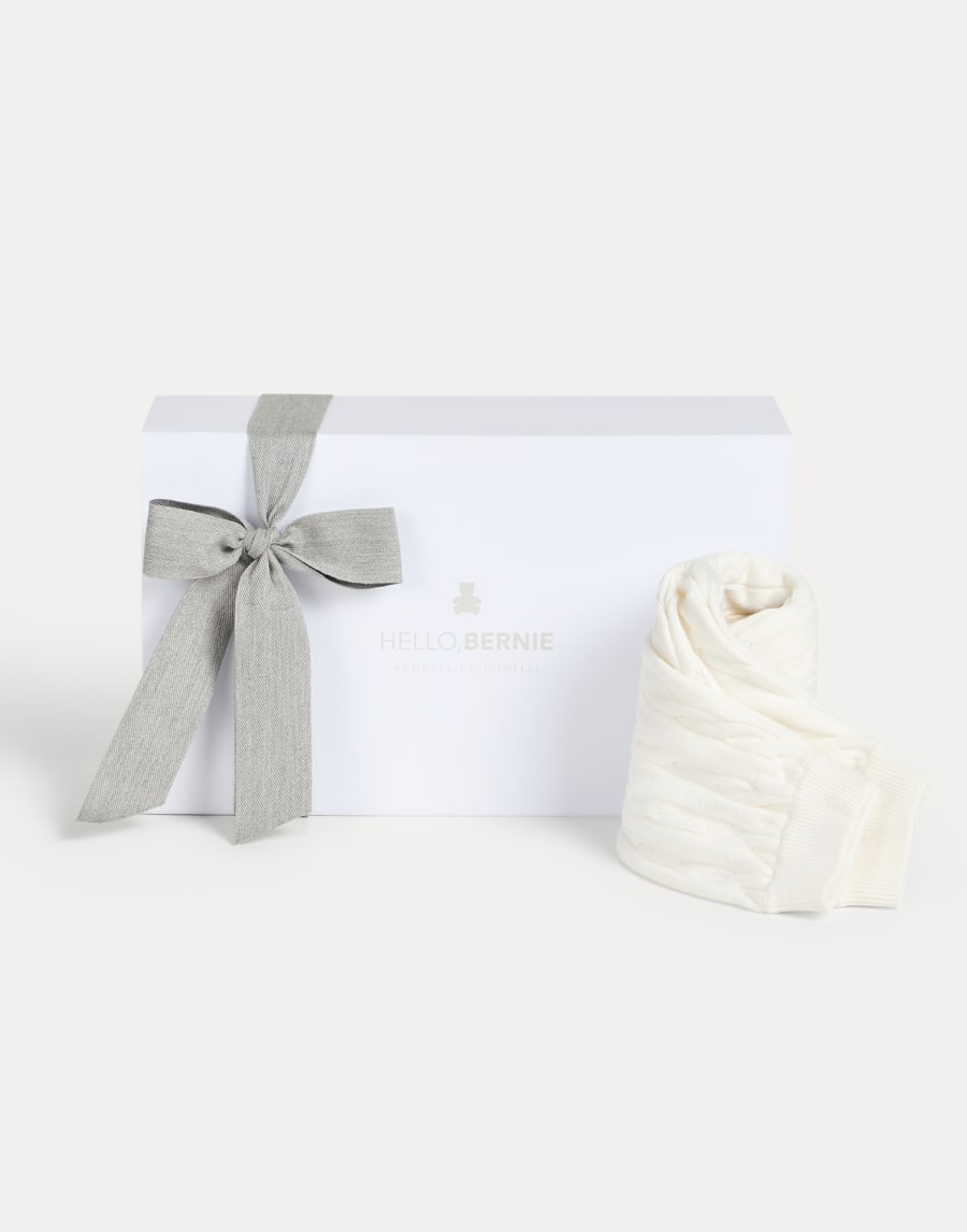 Cotton cable knit Baby Bernie trousers Panama Baby - Brunello Cucinelli