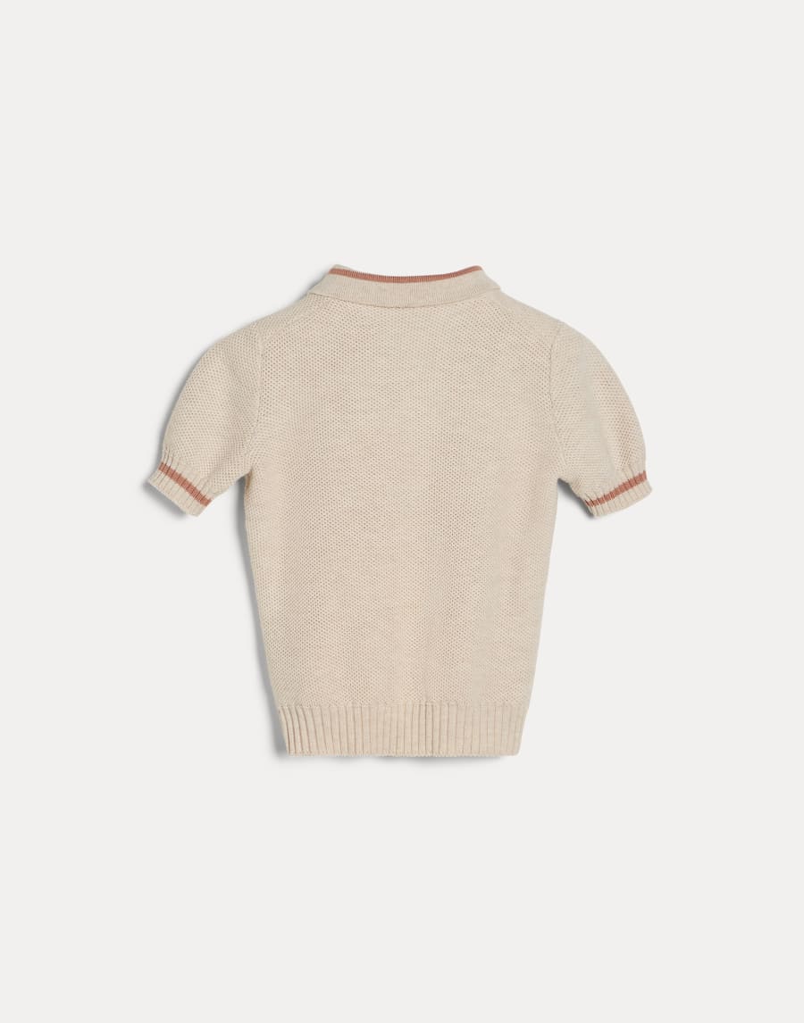 Baby Bernie polo shirt Beige Baby - Brunello Cucinelli