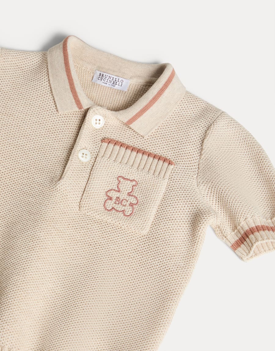 Baby Bernie polo shirt Beige Baby - Brunello Cucinelli
