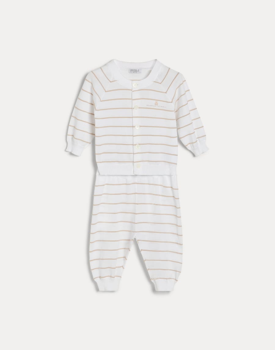 Pantalon Bébé Bernie à rayures Panama Bébé - Brunello Cucinelli