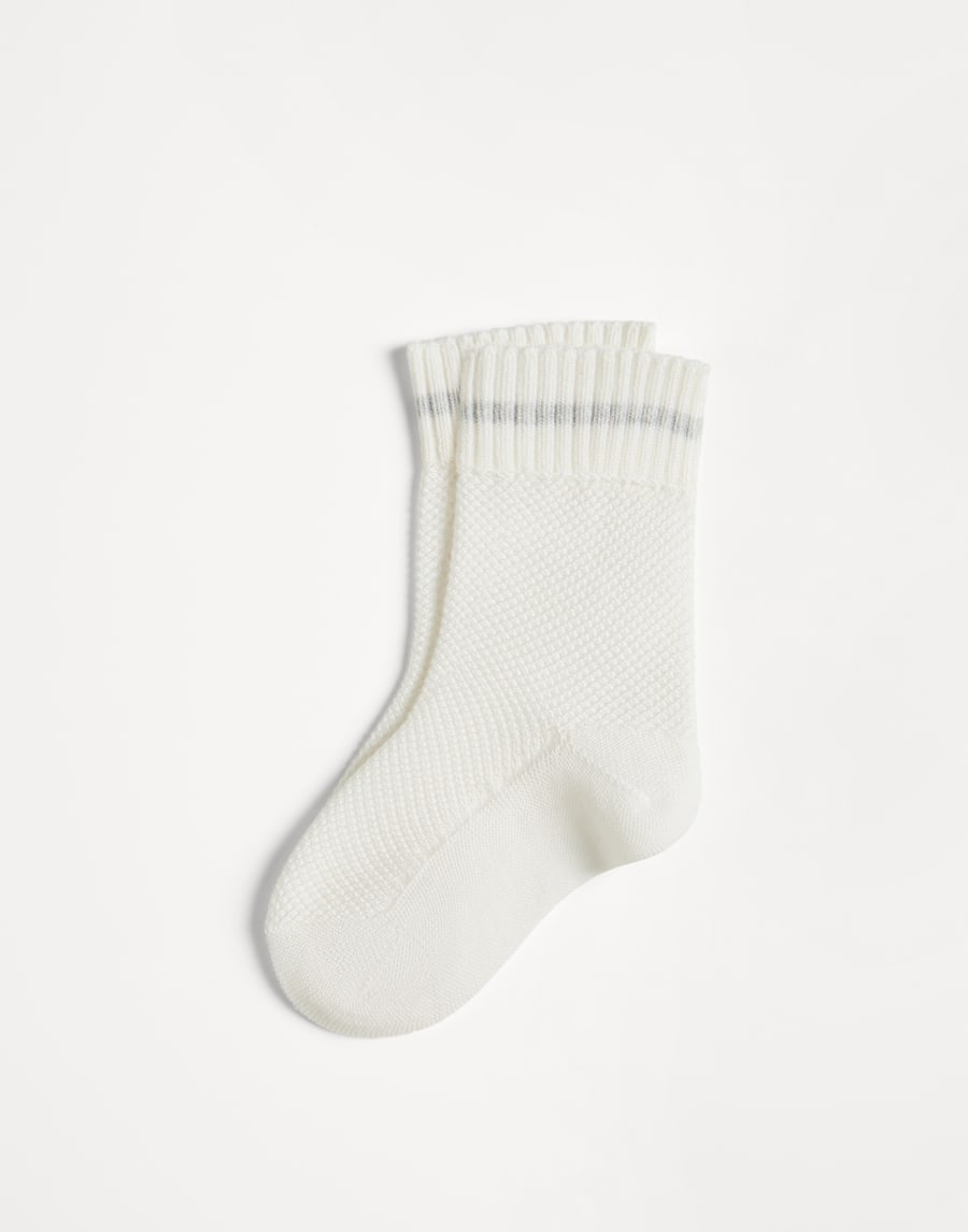ベビーバーニー ワッフルニット ソックス パナマ ベビー - Brunello Cucinelli