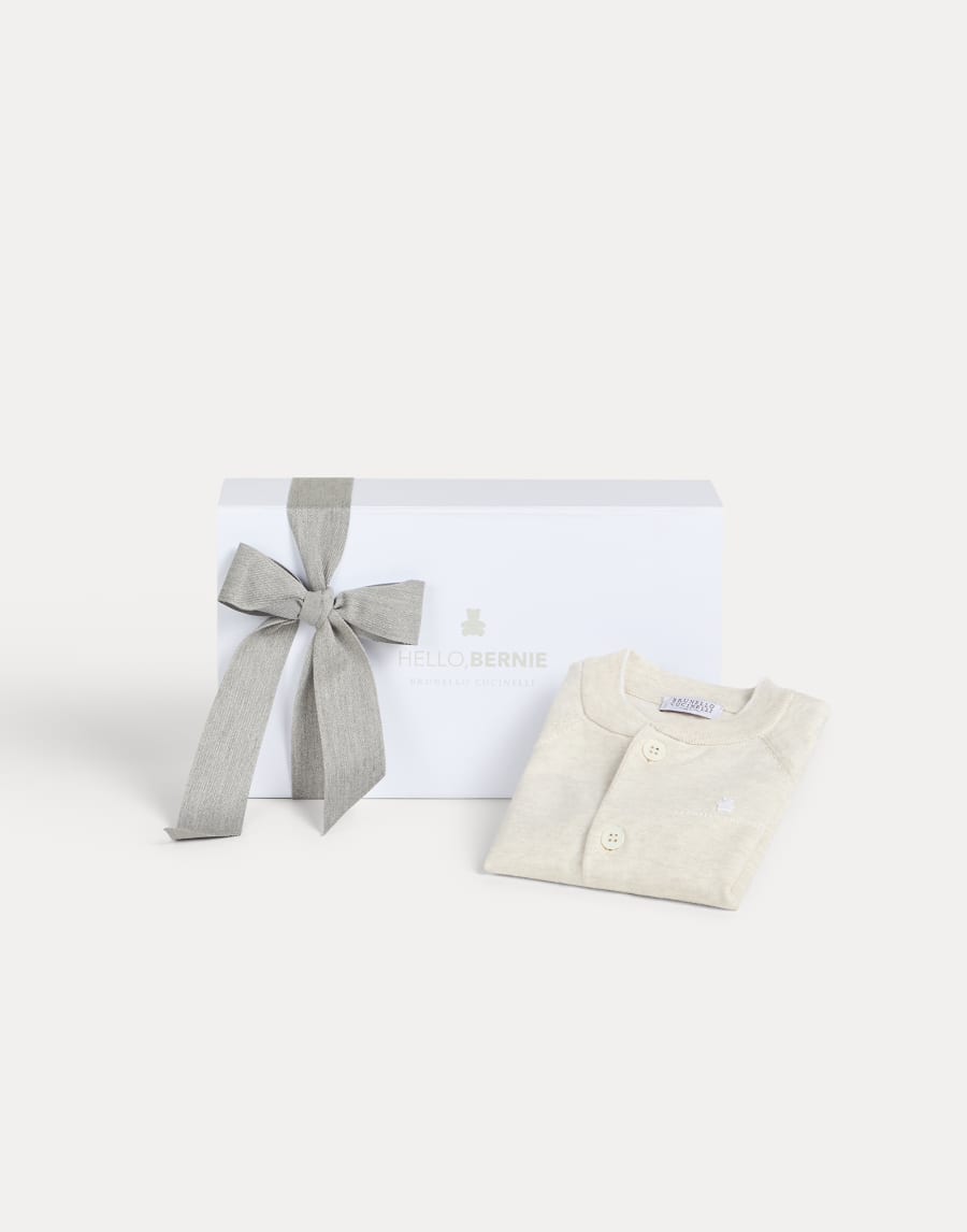 Baby Bernie 軽量コットン カーディガン オーツ ベビー - Brunello Cucinelli