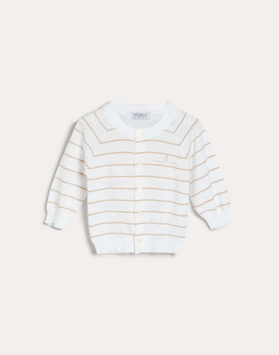 Bernie Baby striped cardigan Panama Baby - Brunello Cucinelli