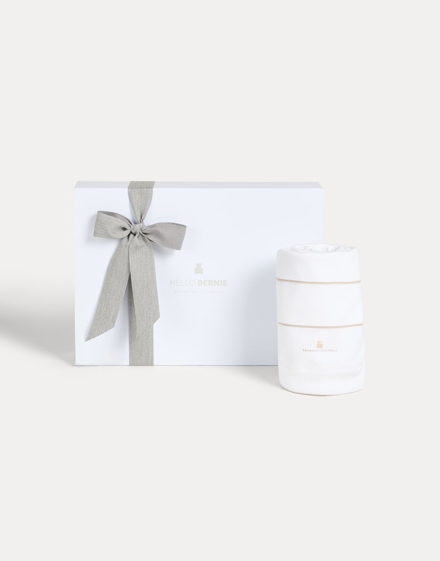 Bernie Baby striped blanket White Baby - Brunello Cucinelli