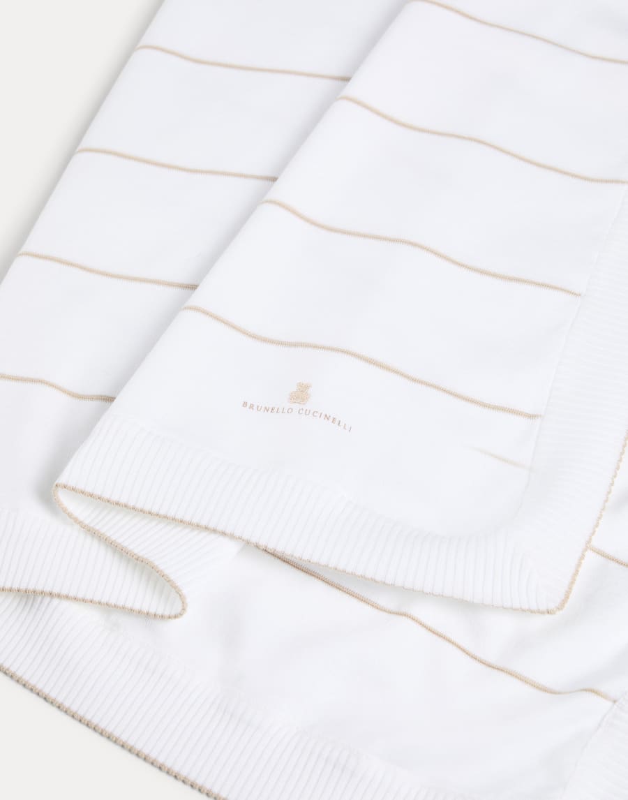 Bernie Baby striped blanket White Baby - Brunello Cucinelli