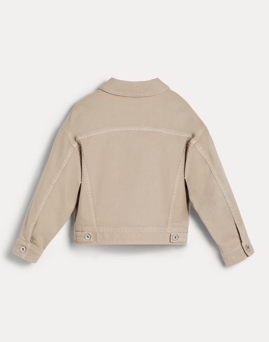 装饰镶珠的外套 砂黄 女童 - Brunello Cucinelli