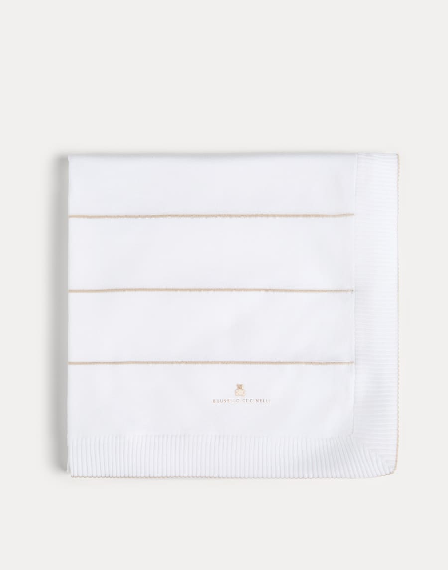 Bernie Baby striped blanket White Baby - Brunello Cucinelli