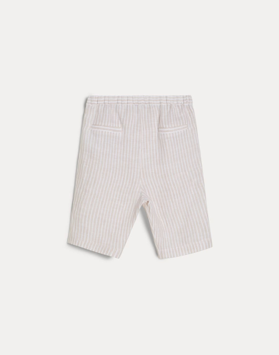 Bernie Baby striped trousers Oat Baby - Brunello Cucinelli