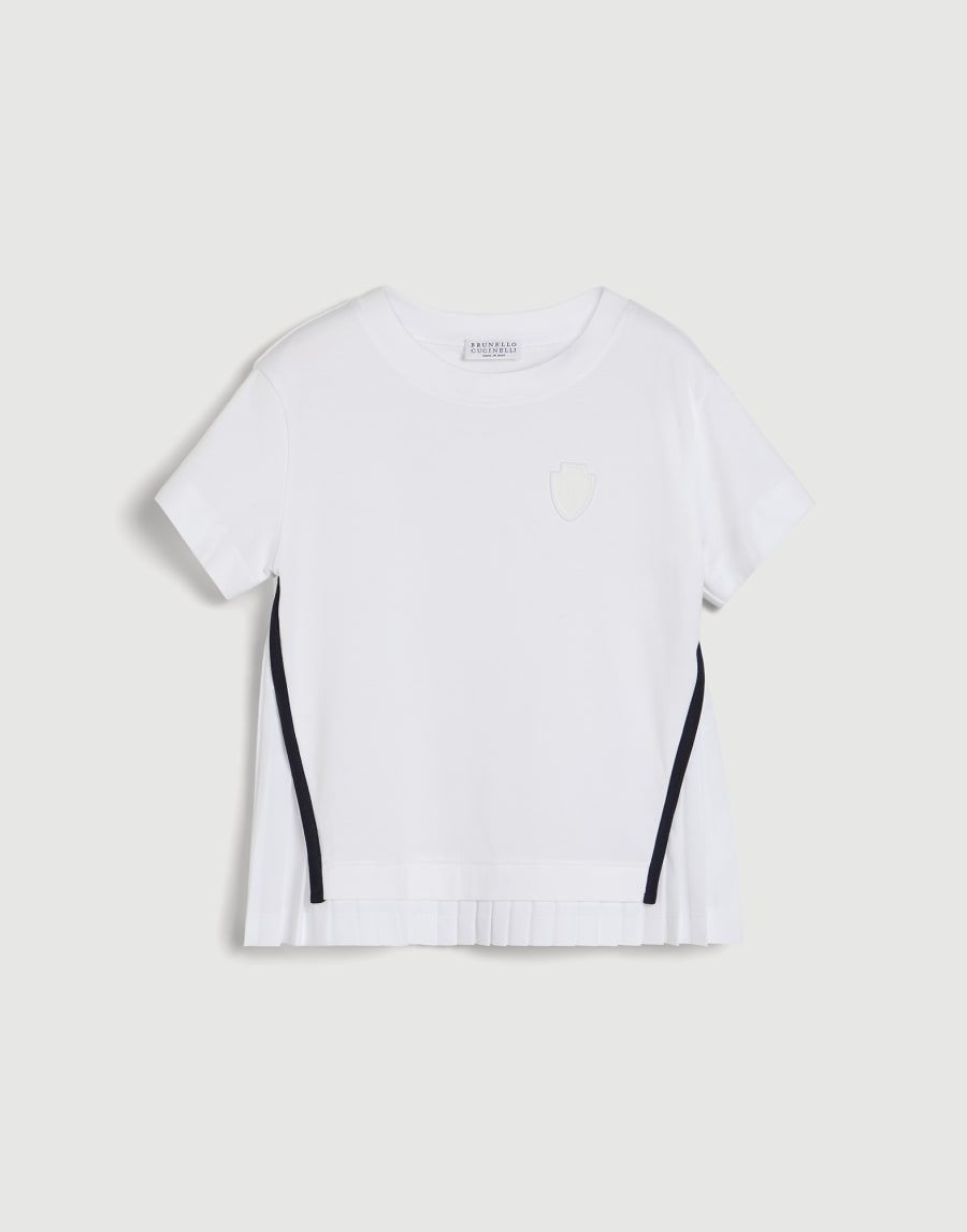 ロゴ入り ジャージー Tシャツ ホワイト ガールズ - Brunello Cucinelli