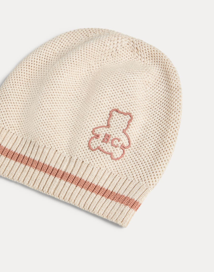 Bonnet Bébé Bernie en maille Beige Bébé - Brunello Cucinelli