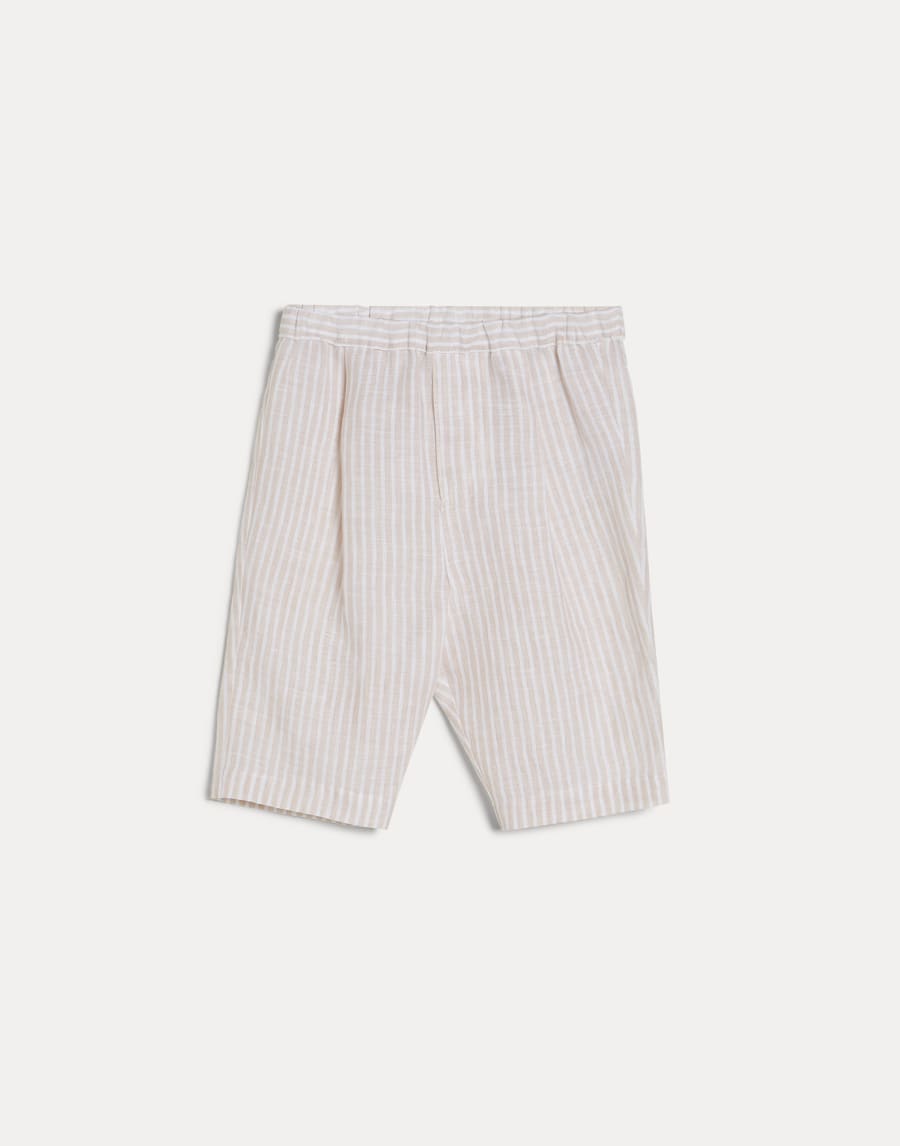 Bernie Baby striped trousers Oat Baby - Brunello Cucinelli