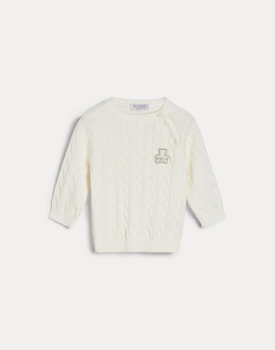 Baby Bernie コットン ケーブルニット セーター パナマ ベビー - Brunello Cucinelli