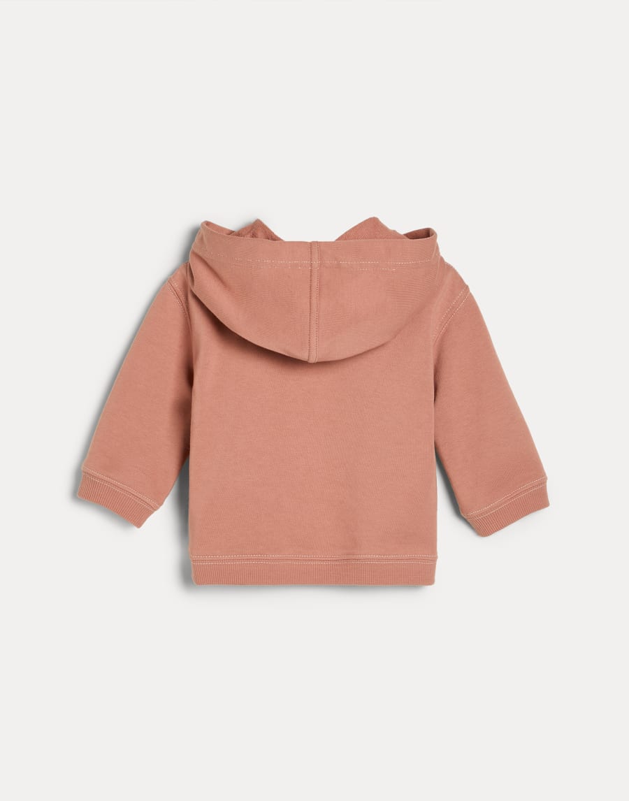 Sudadera Baby Bernie con capucha y cremallera Naranja Bebé - Brunello Cucinelli