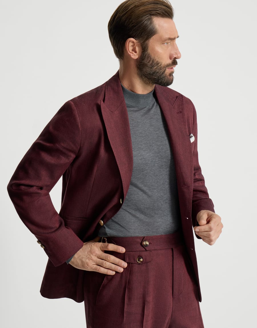 Blazer with metal buttons Cherry Man - Brunello Cucinelli