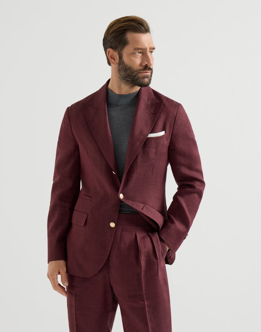 Blazer with metal buttons Cherry Man - Brunello Cucinelli