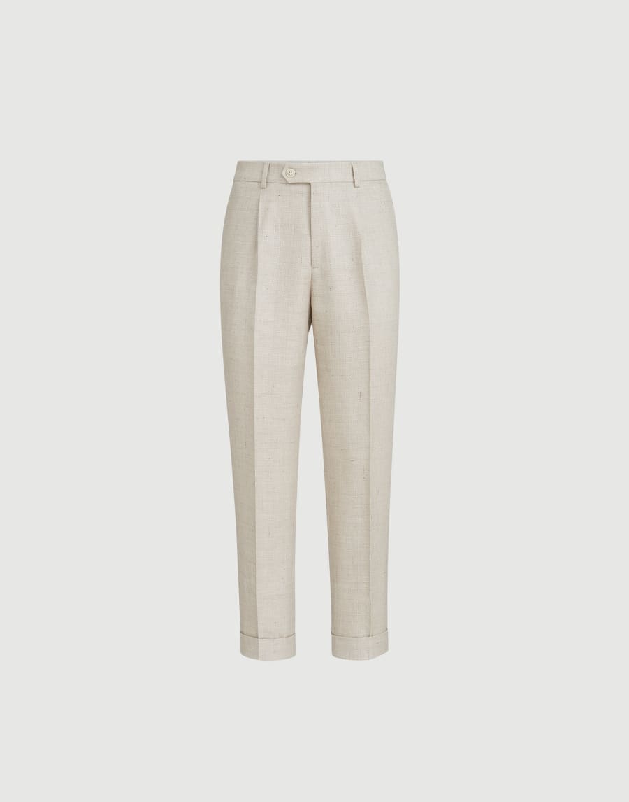 Pantalón con pinzas Arena Hombre - Brunello Cucinelli