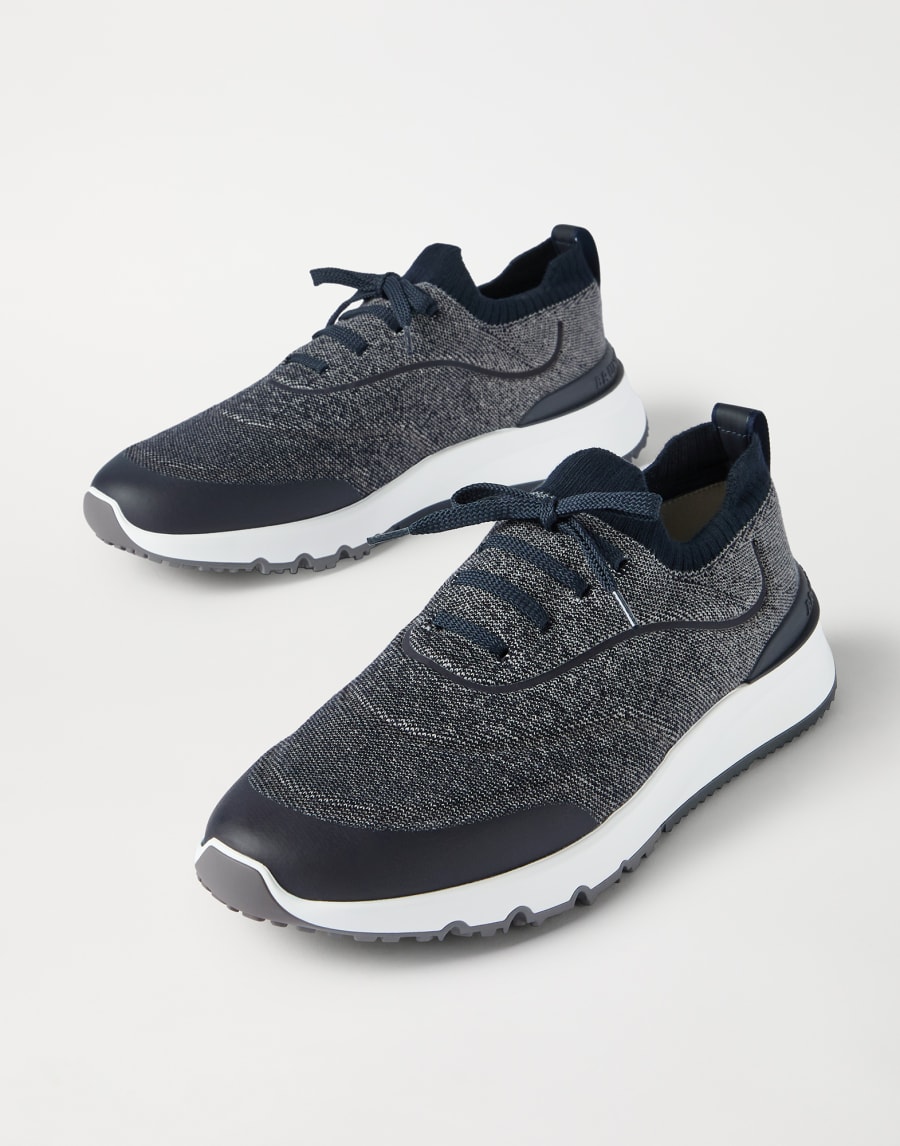 Knit runners Navy Blue Man - Brunello Cucinelli