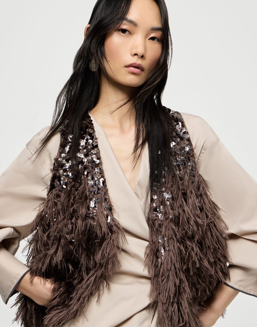 Dazzling dégradé vest Bark Woman - Brunello Cucinelli