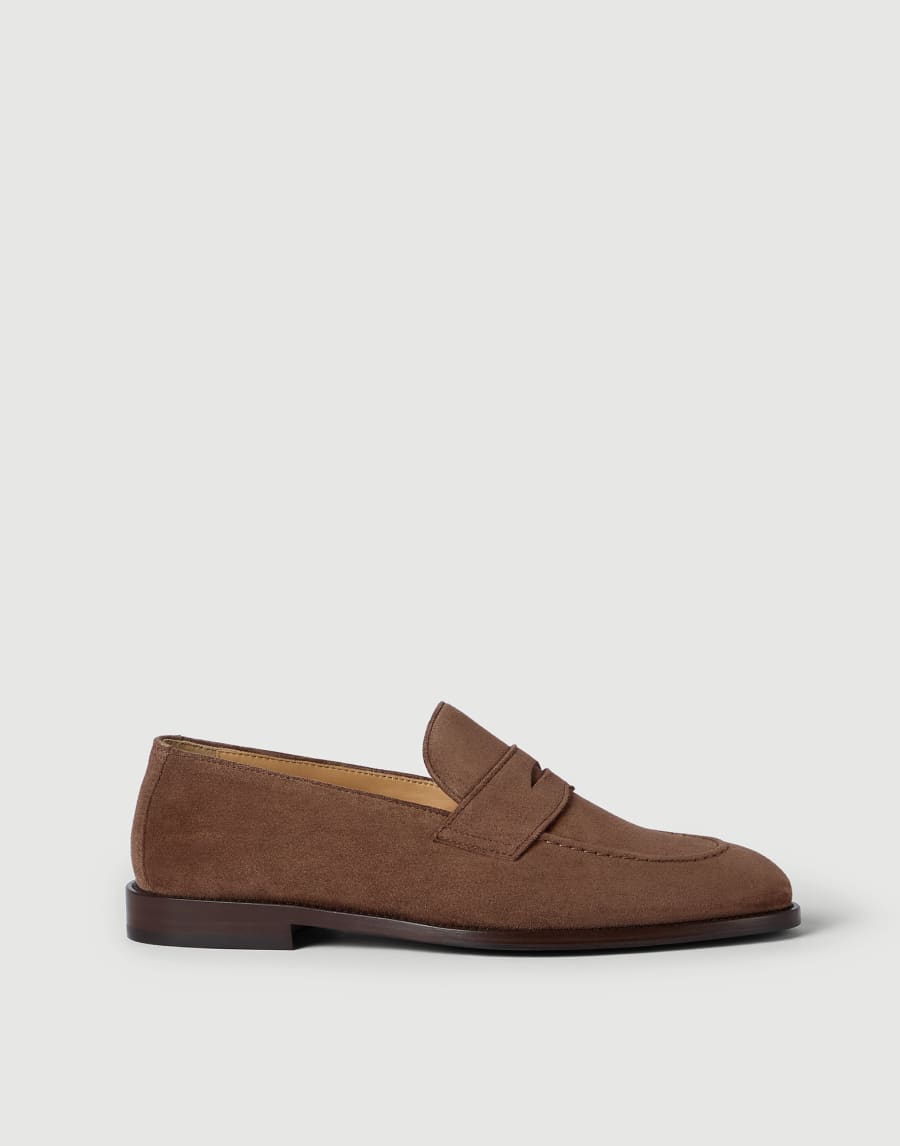 Suede Penny loafer Mud Man - Brunello Cucinelli