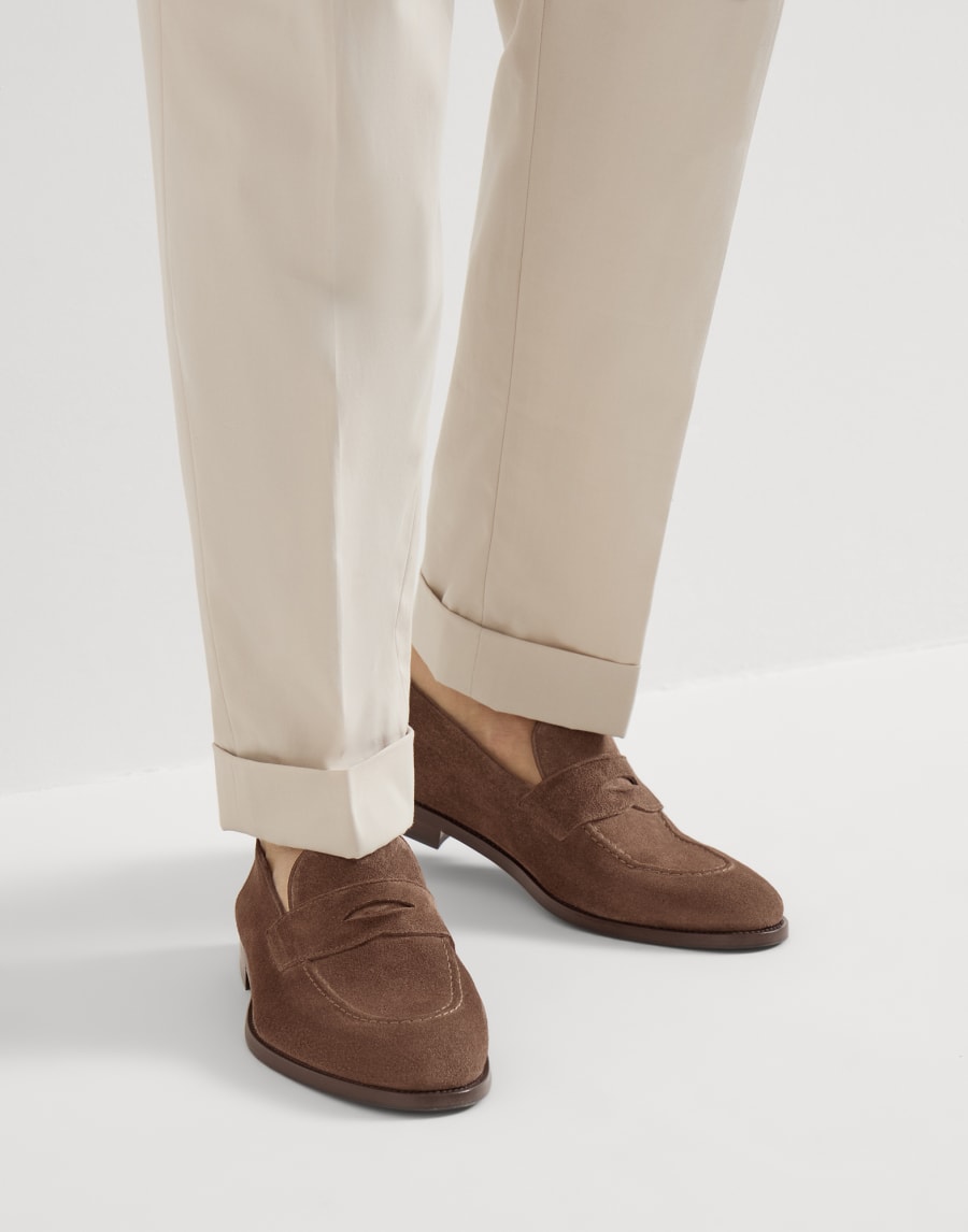 Suede Penny loafer Mud Man - Brunello Cucinelli