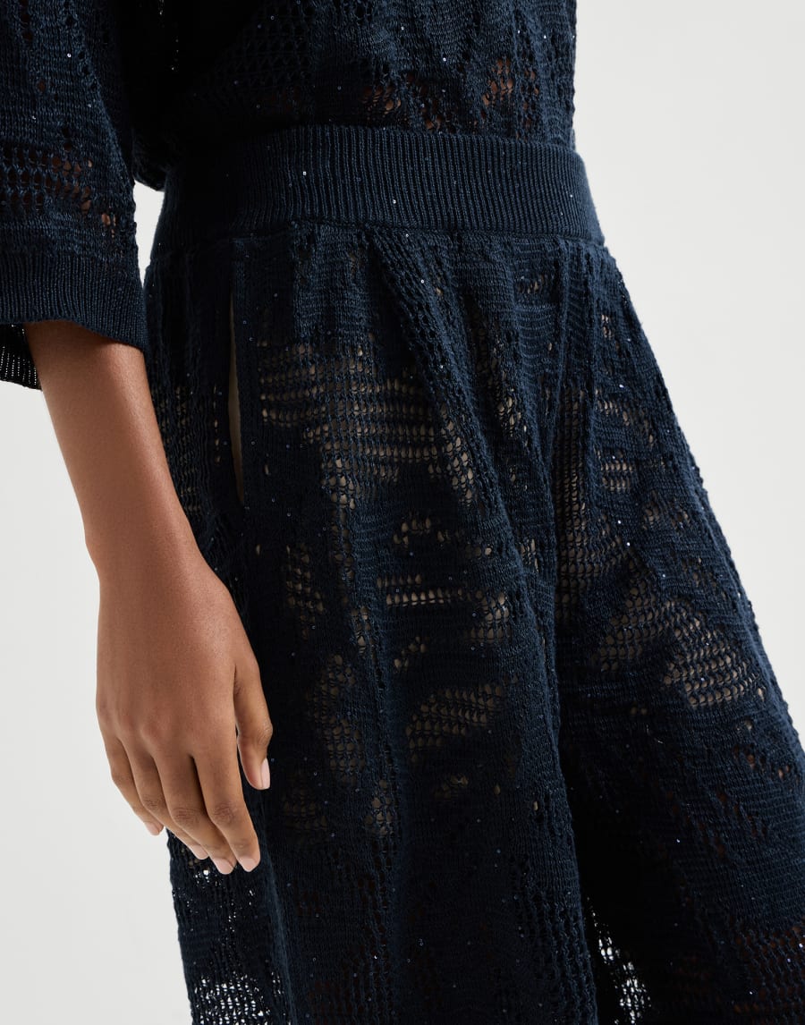 Dazzling water lilies Bermuda shorts Blue Woman - Brunello Cucinelli