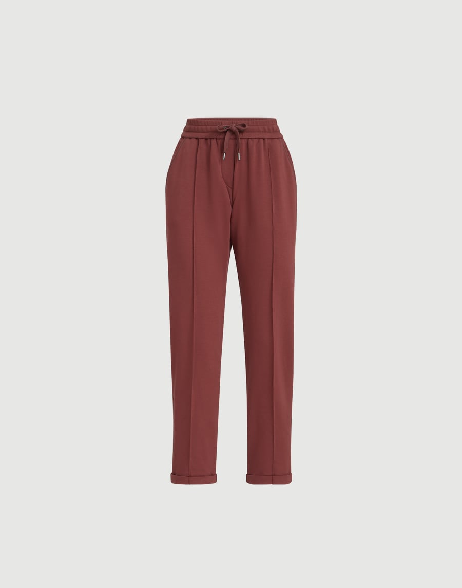 Track trousers with monili Red Woman - Brunello Cucinelli