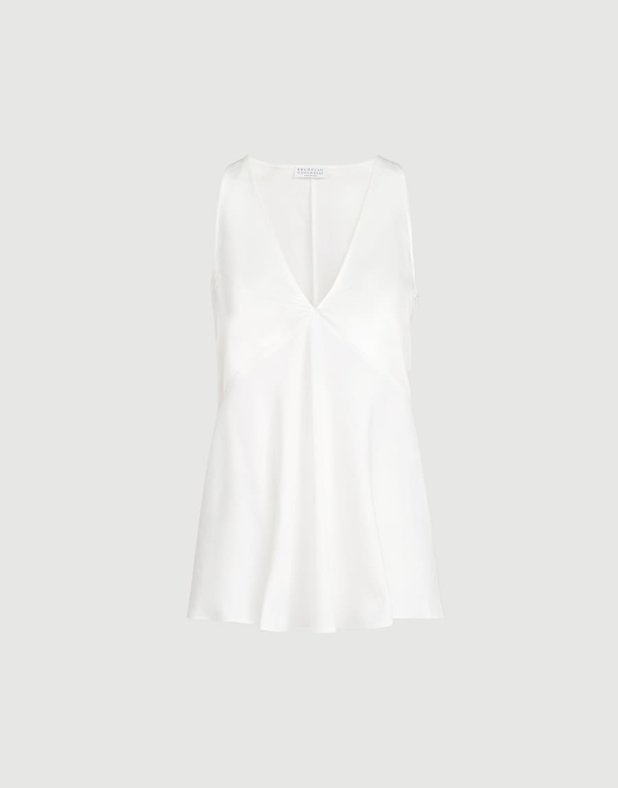 Satin top White Woman - Brunello Cucinelli