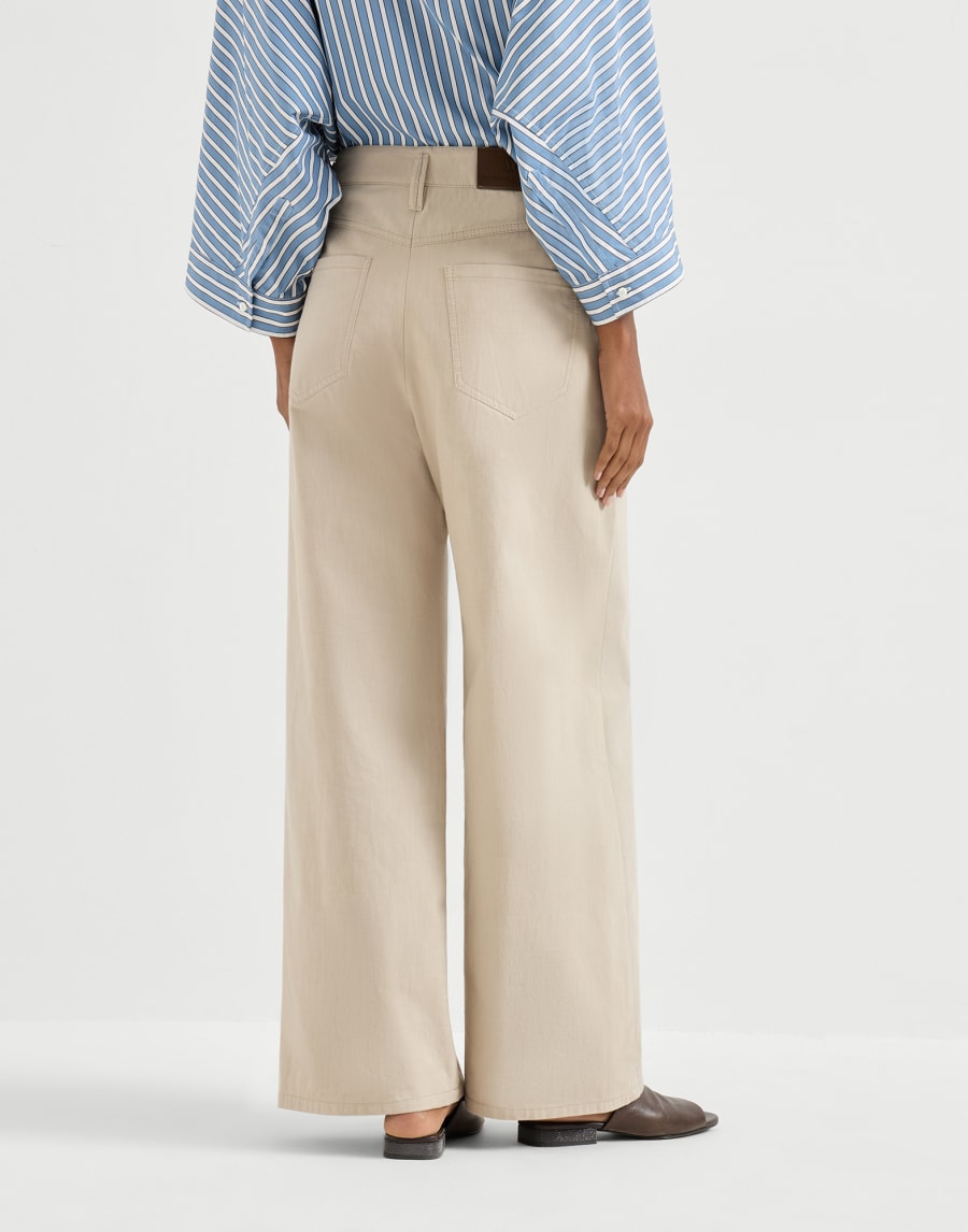 Loose Wrapped trousers Sand Woman - Brunello Cucinelli
